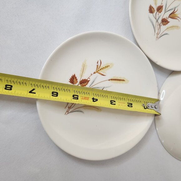 8 Vintage 6.5" Taylor Smith & Taylor Wheat Pattern Ceramic Bread/Dessert Plates - Picture 6 of 6